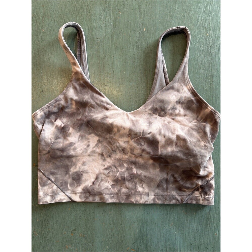 Lululemon Align Tank Too Size 12 Diamond Dye Mink Berry Grey Build In Bra Nulu